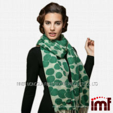 100% fine wool printed scarf for ladies from inner mongolia